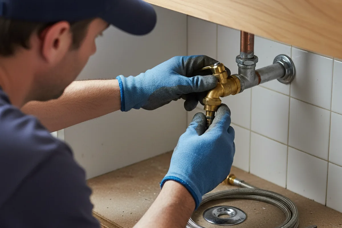 Shutoff valve and fitting work during Emergency Plumbing in Picher